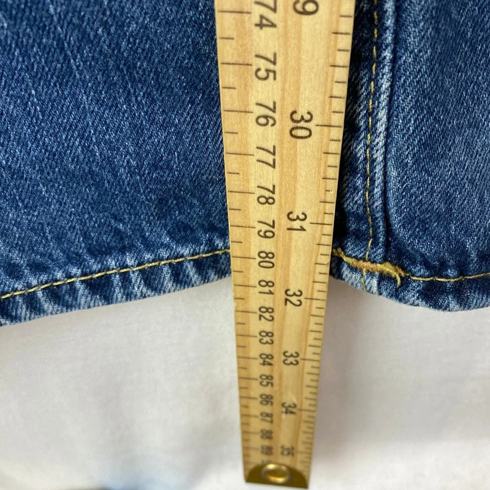 VTG Y2K True Religion Straight Leg Jeans Mens 34 Blue Denim Made in USA 0461